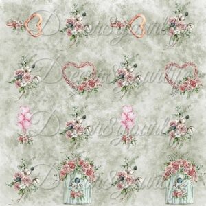 Shabby Chic Floral Scrapbook Paper