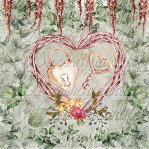 Shabby Chic Floral Scrapbook Paper
