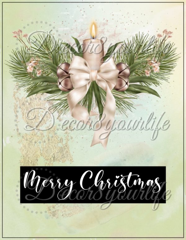 A2 Printable Christmas Card Front