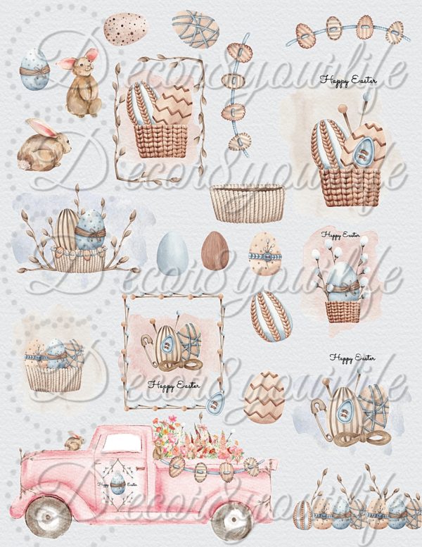 Easter Scrapbook fussy cuts