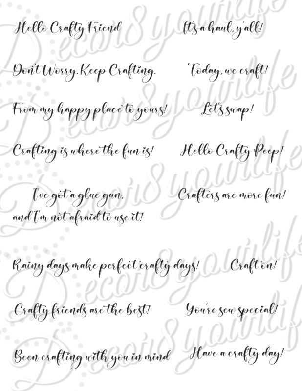 Craft Sentiments Digital Stamps