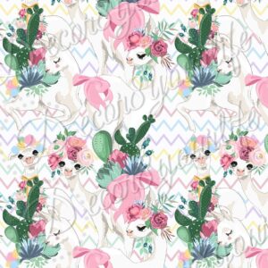 SCRAPBOOK PAPER LLAMA LOVE