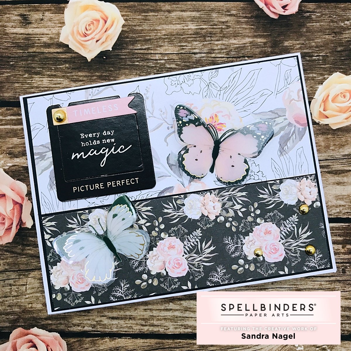 10 Cards 1 Kit Shabby Chic Spellbinders Card Kit of the Month