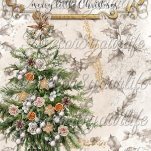 SCRAPBOOK PAPER PACK COLLECTION SHABBY BEAUTIFUL CHRISTMAS
