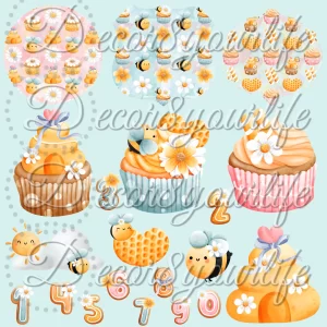 BEE SCRAPBOOK PAPERS ON ETSY