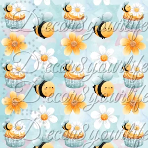 CUTE BEE SCRAPBOOK PAPER ONLINE