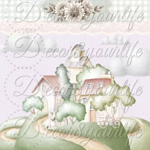 DIGITAL SCRAPBOOK PAPER COUNTRY COTTAGE