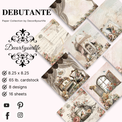 Vintage theme scrapbook paper: Debutante by Decor8yourlife