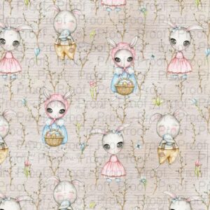 easter bunny Watercolor Spring Floral Digital Paper Summer Shabby Chic Printable Digital Paper Floral Scrapbook kit JunkJournal cute spring bunnies