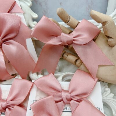 Pink Satin Bows,Handmade Craft Bows,3x3 Satin Ribbon Bows,DIY Craft Embellishments,Scrapbooking Supplies,Journaling Accessories,Handmade Card Decorations,Paper Crafting Essentials,Decorative Pink Bows,Satin Ribbon Craft Supplies