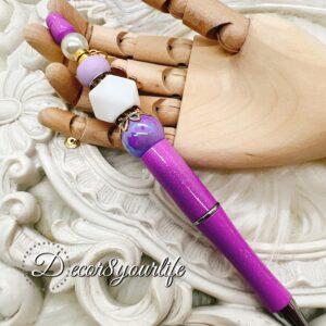 Pens,Hello Kitty,Beaded Pens,School,Supplies,Office,Gifts for Her,cutepens,hellokittypen,hellokitty,beadedpens,acrylic beads, metal enamel charm, Crystal bead, metal findings, rhinestone spacers, refill cartridge