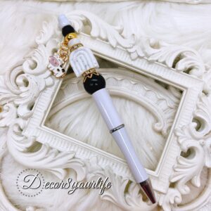 Shop our stylish beaded ballpoint pen and wristlet keychain set, handcrafted in the U.S. with refillable pen and black ink. The perfect gift for her!