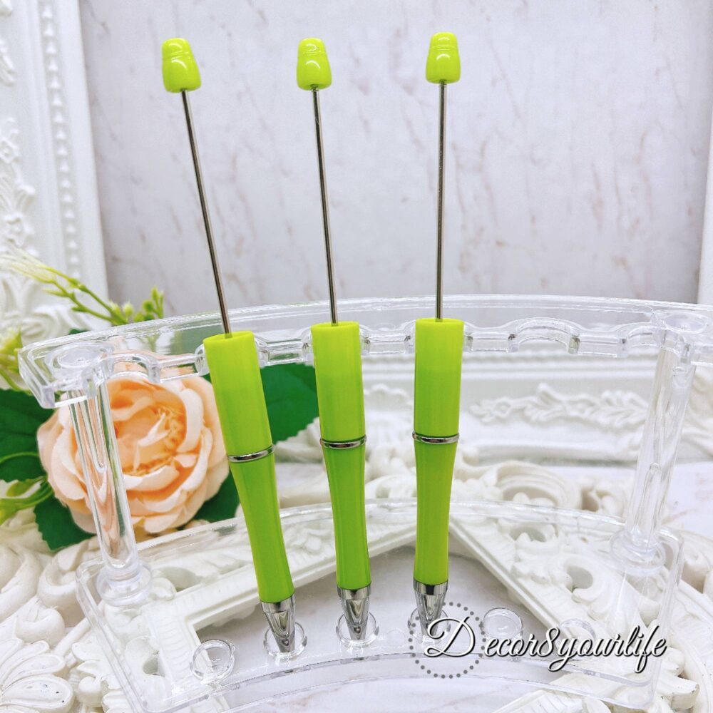 green apple beadable pen supplies