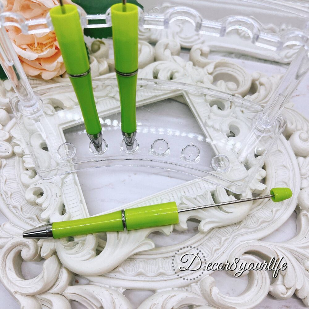 green apple beadable pen supplies