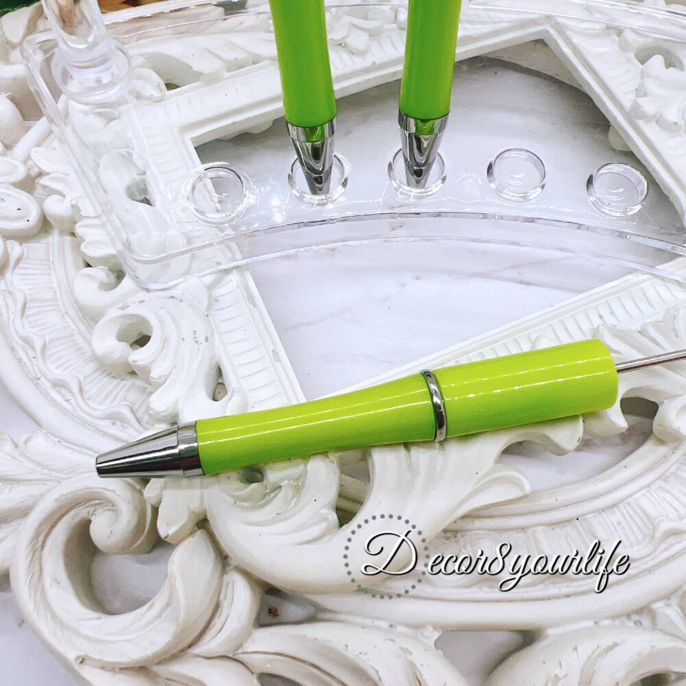 green apple beadable pen supplies