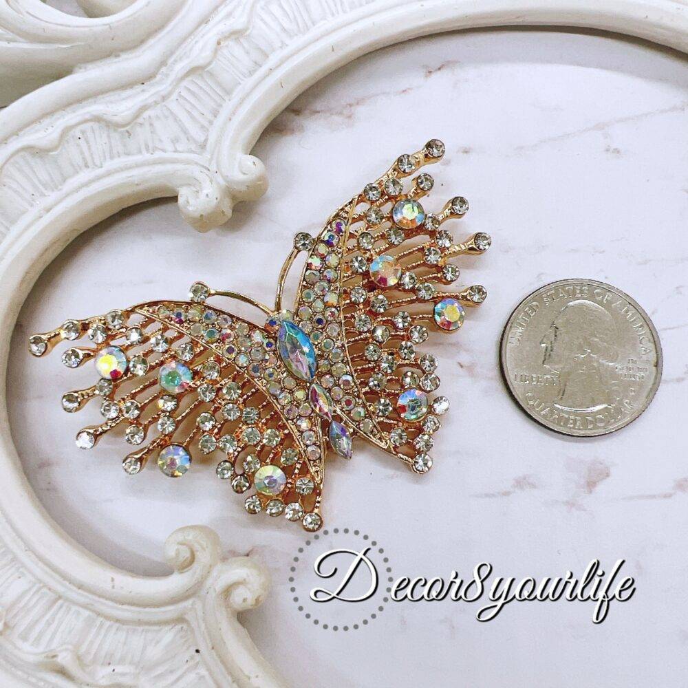 Elegant Large Rhinestone Butterfly,DIY Wedding Craft Supplies,