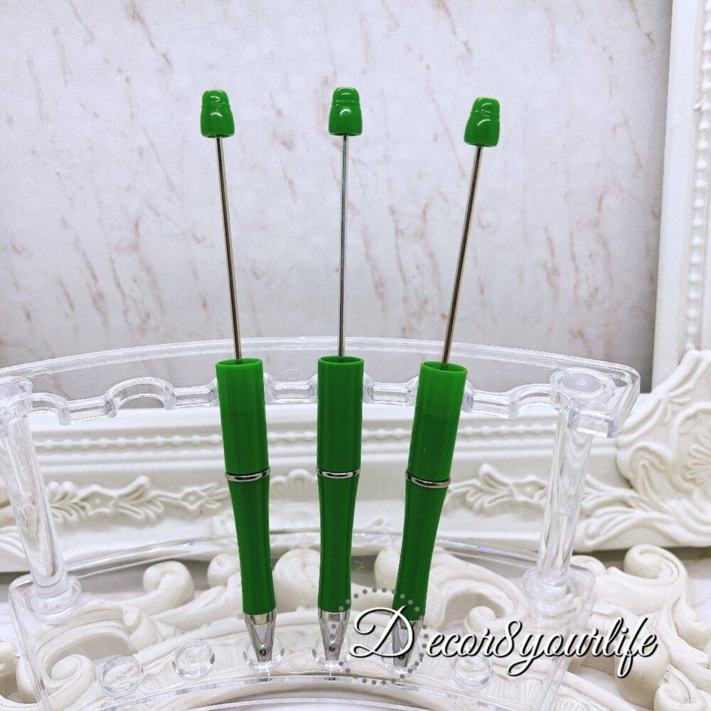 Pretty Country Green Beaded Pen Supplies