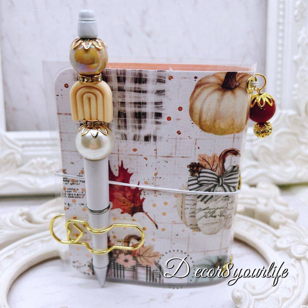 pumpkin theme laminated, micro size, traveler's notebook,handmade journal