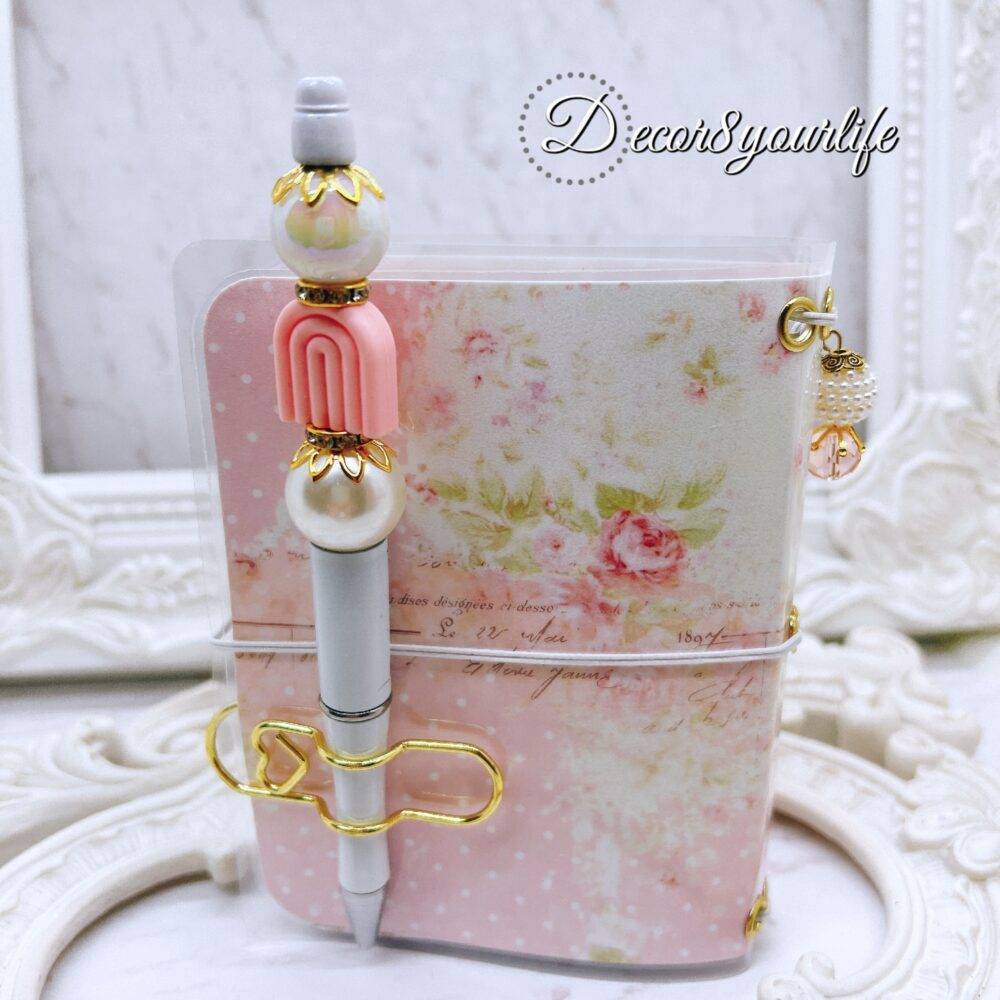 shabby chic stylle,micro size,traveler's notebook,journal