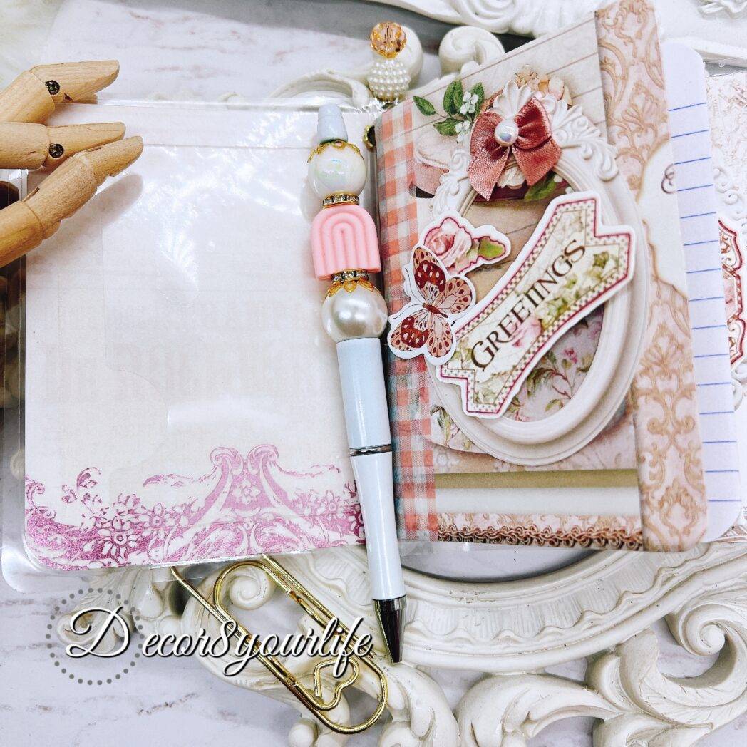 shabby chic stylle,micro size,traveler's notebook,journal