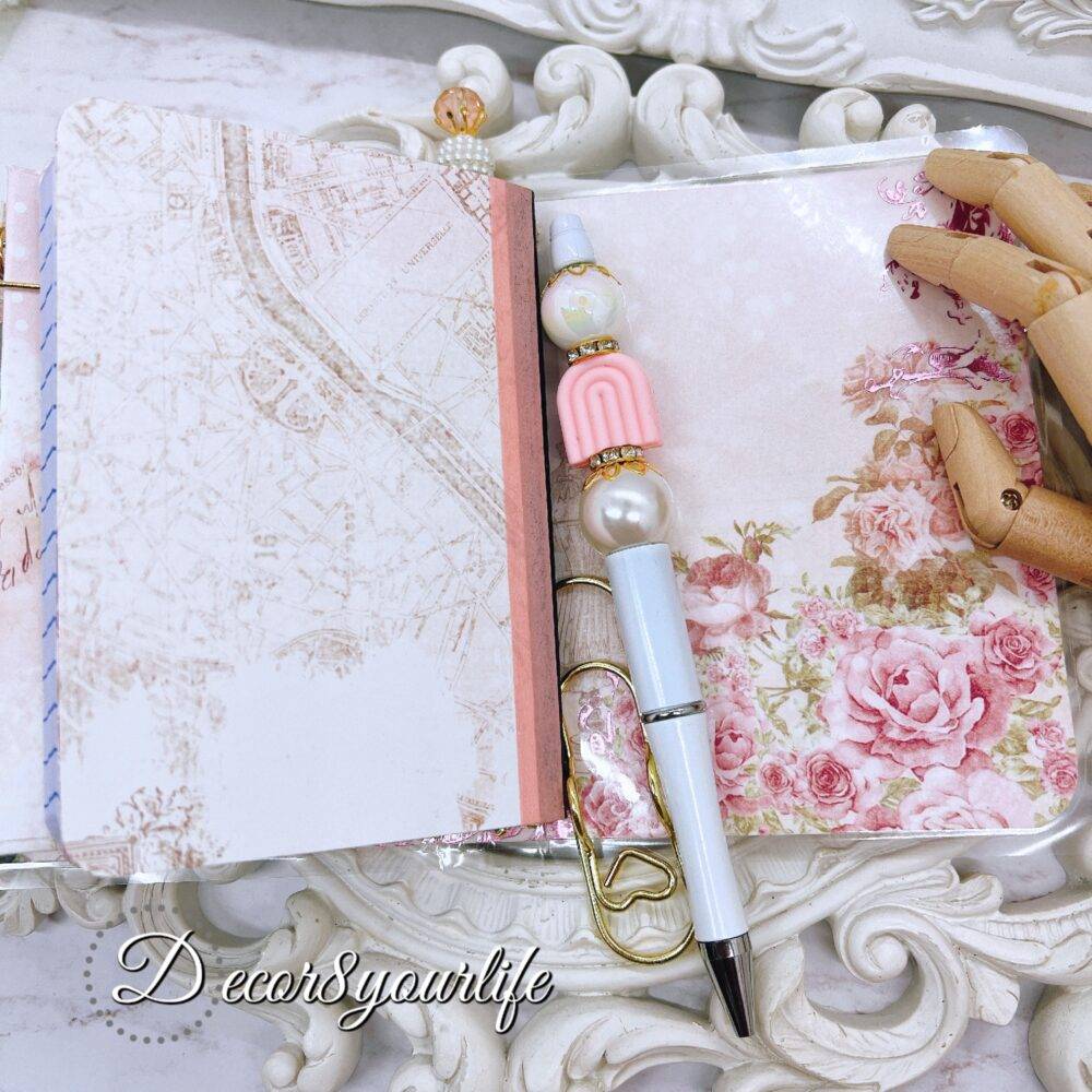 shabby chic stylle,micro size,traveler's notebook,journal