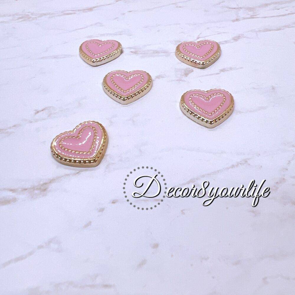 Pink Flat-back Acrylic Buttons for crafts and DIY projects at Decor8yourlife. Perfect for scrapbooking, planners, and beaded pens. Pack of 5.