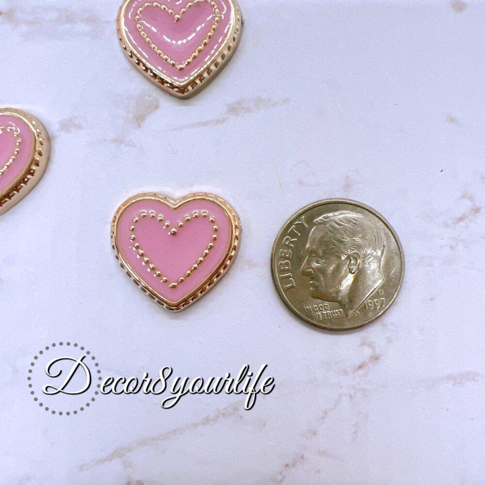 Pink Flat-back Acrylic Buttons for crafts and DIY projects at Decor8yourlife. Perfect for scrapbooking, planners, and beaded pens. Pack of 5.