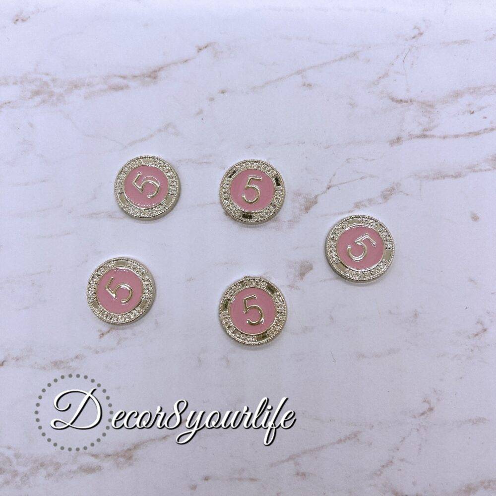 Pink acrylic Flat-back Button for Crafts