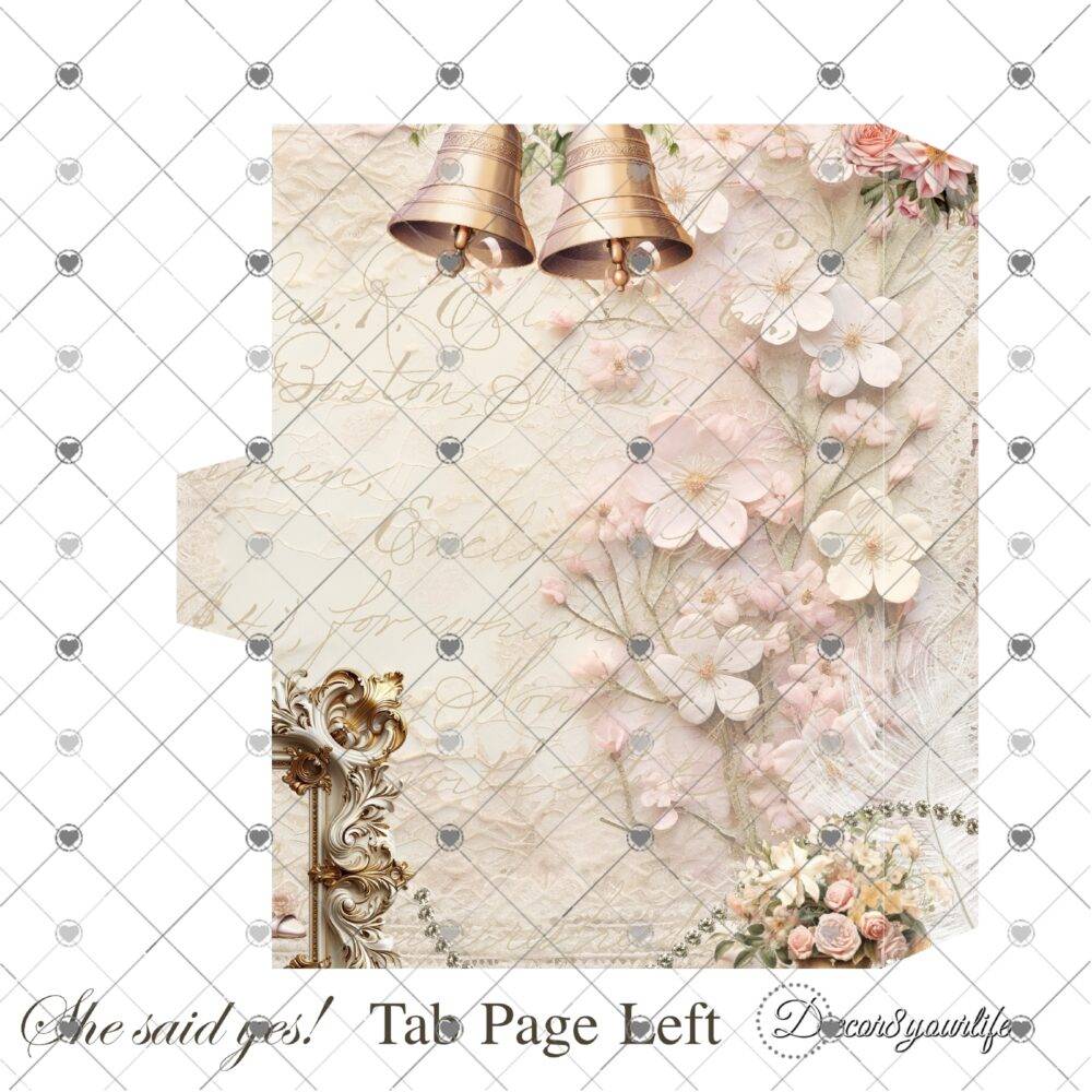 ntroducing the "She Said Yes!" Shabby Chic Scrapbook Craft Kit, an exclusive and meticulously curated collection by Decor8yourlife, designed to infuse your crafting projects with timeless elegance and vintage charm.