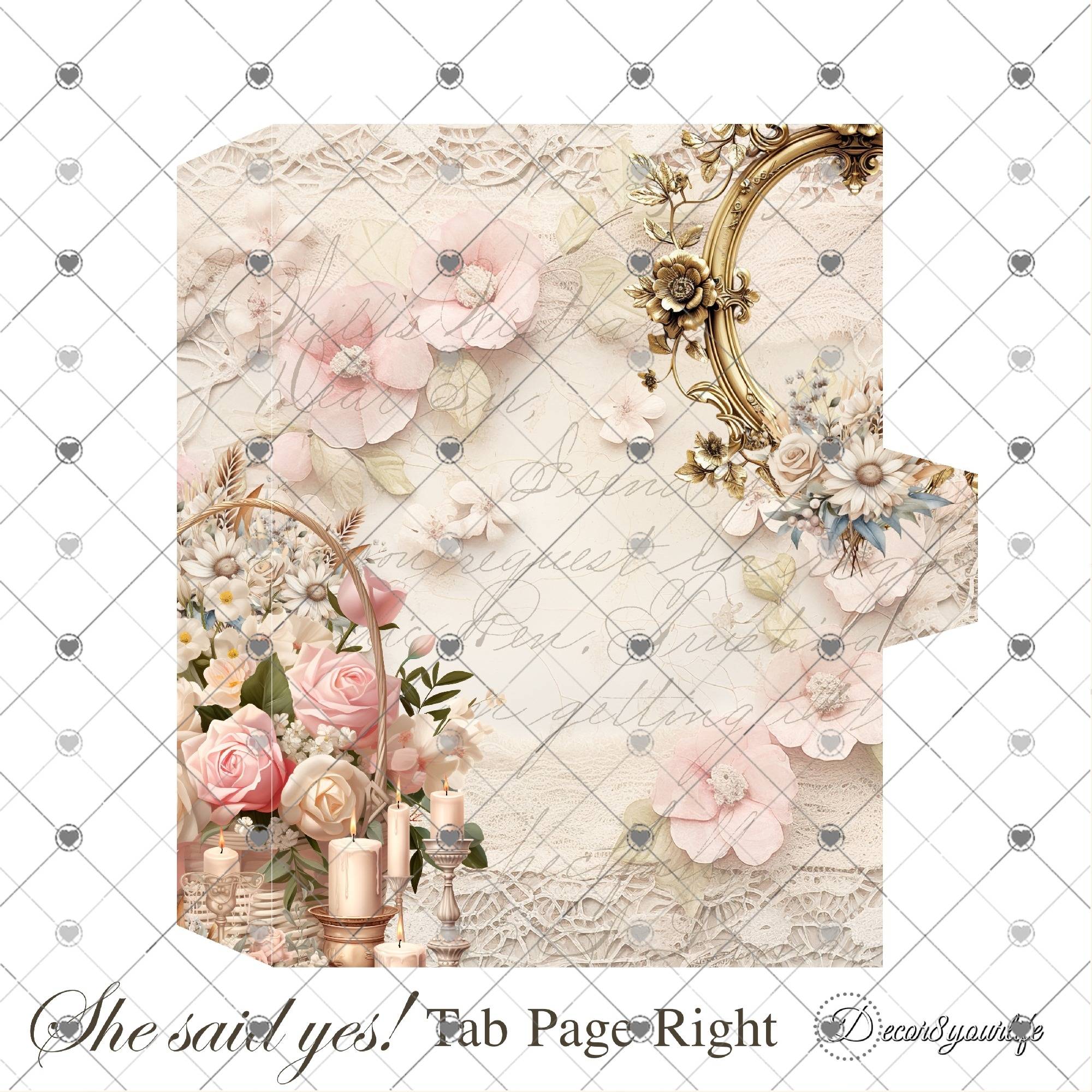 Elevate your crafting experience with the "She Said Yes!" Shabby Chic Scrapbook Craft Kit—where elegance meets creativity.