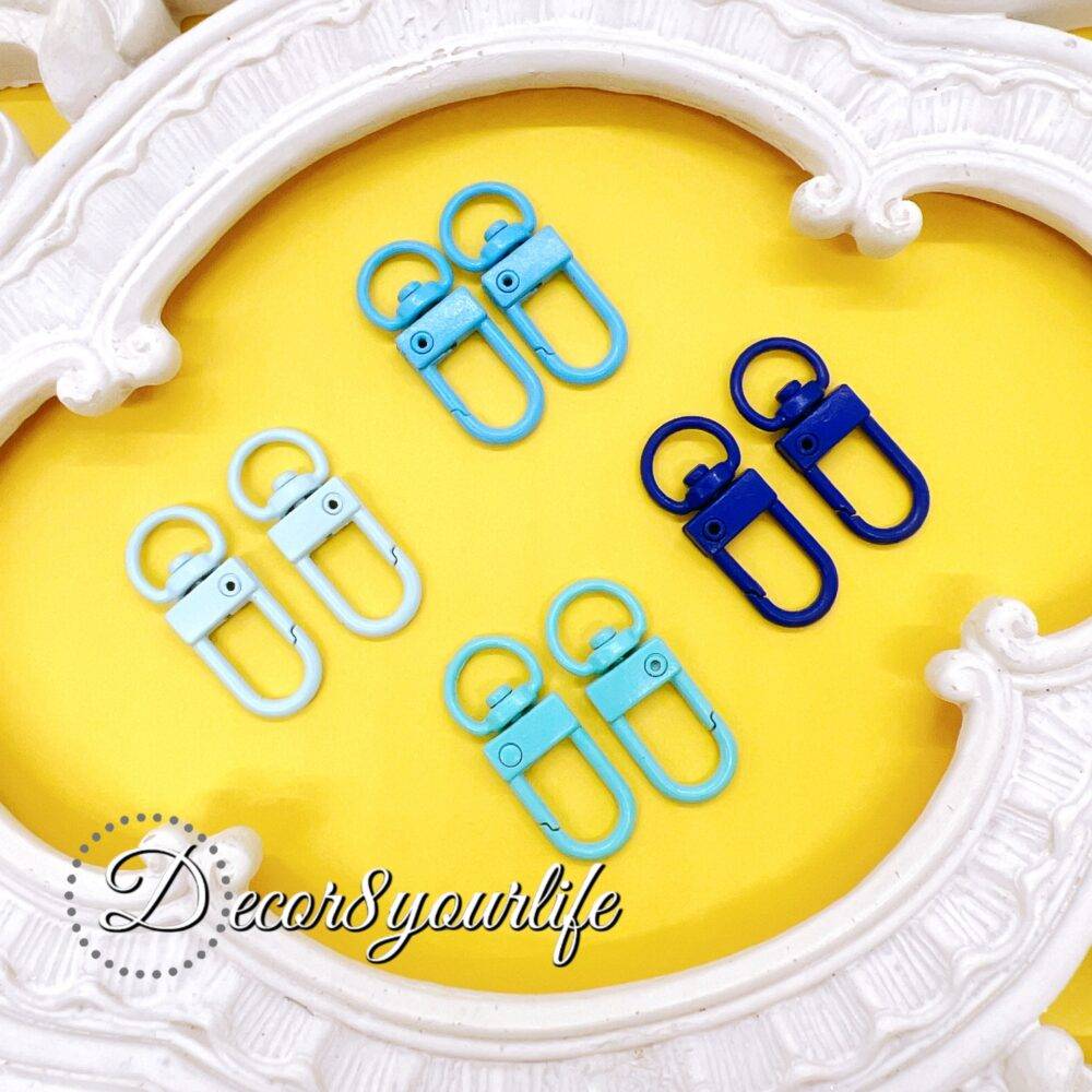 CANDY COLOR SWIVEL CLASPS SET OF 8