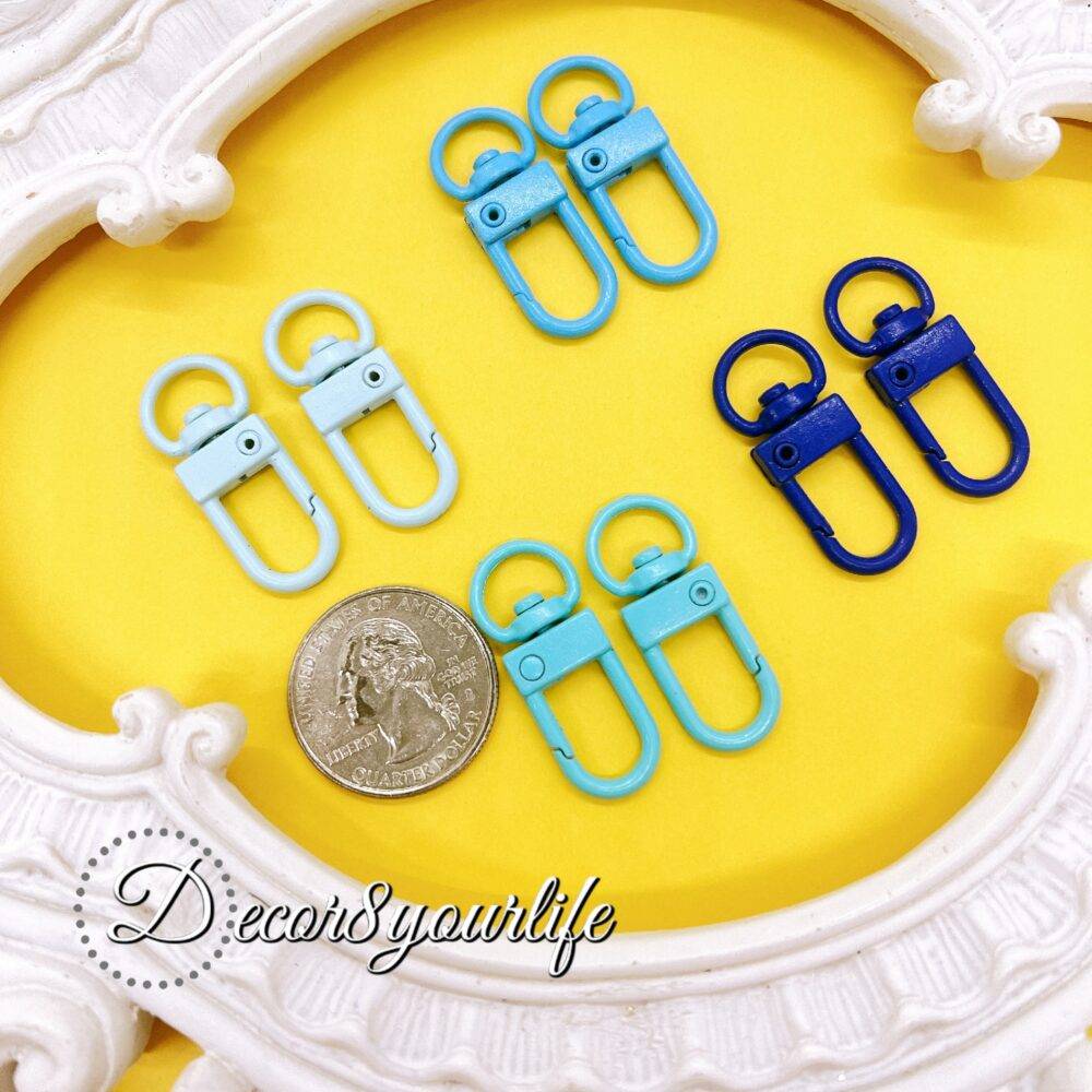 CANDY COLOR SWIVEL CLASPS SET OF 8