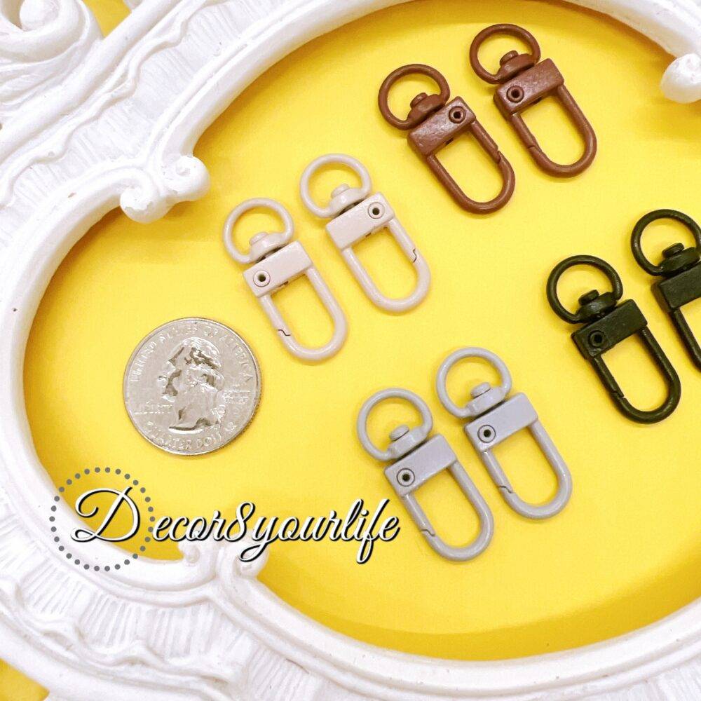 CANDY COLOR SWIVEL CLASPS SET OF 8