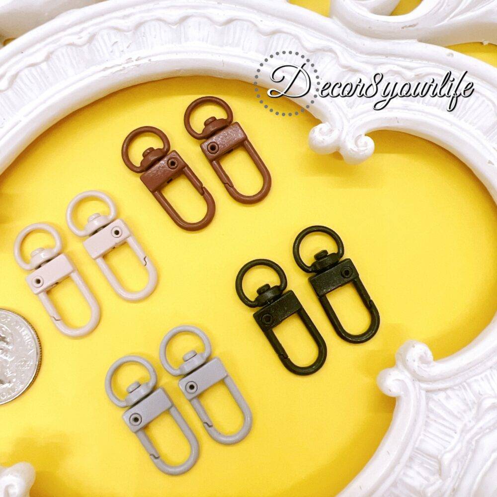 CANDY COLOR SWIVEL CLASPS SET OF 8