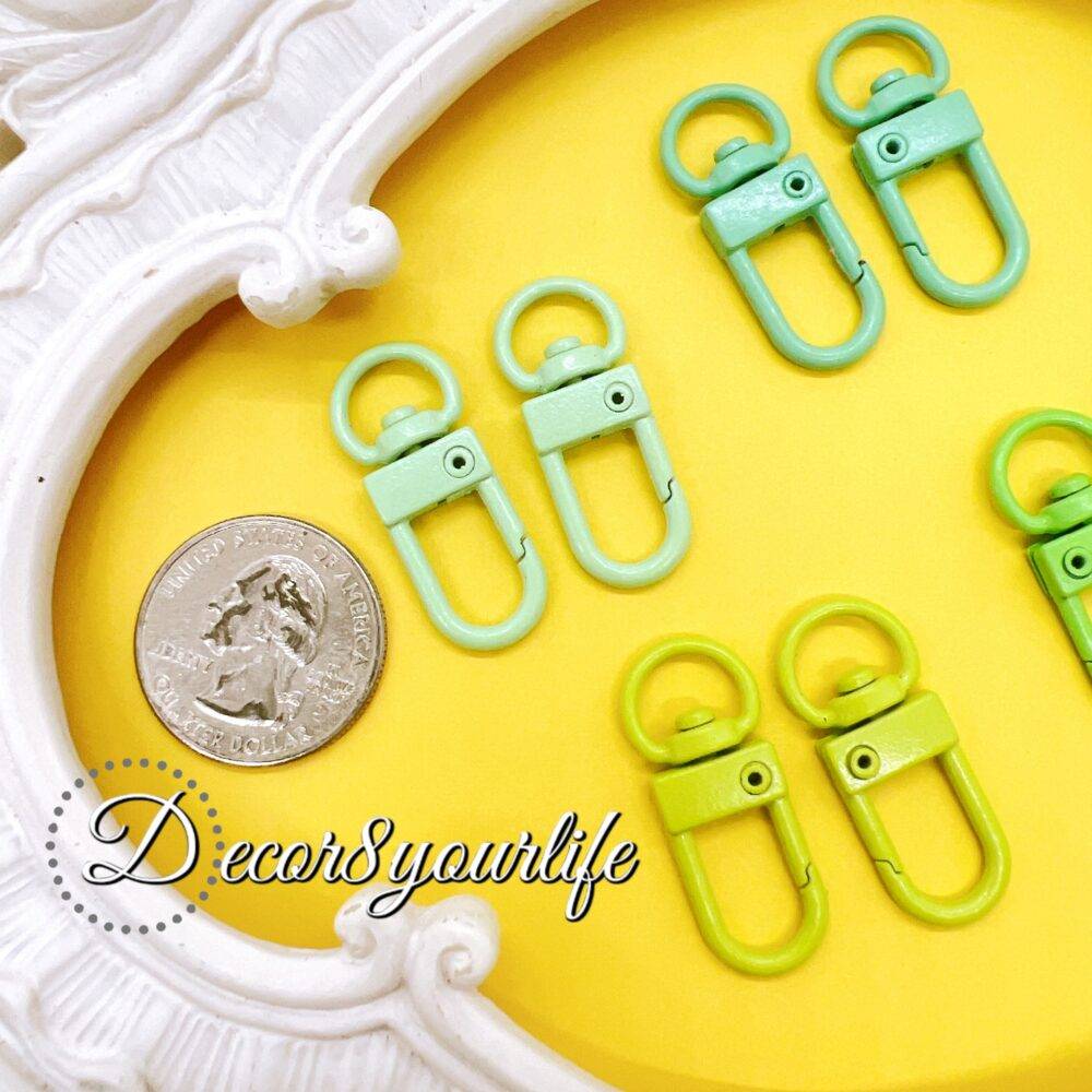 CANDY COLOR SWIVEL CLASPS SET OF 8