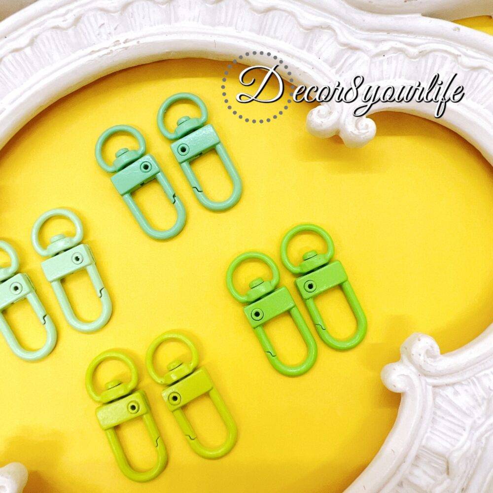 CANDY COLOR SWIVEL CLASPS SET OF 8