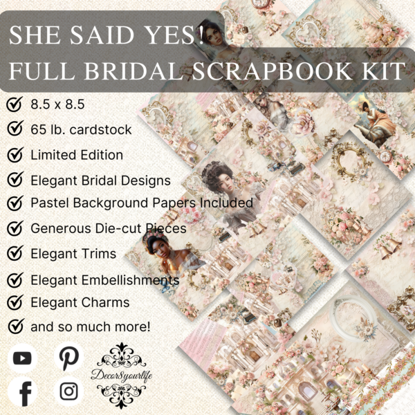 Wedding scrapbook paper collection by Decor8yourlife