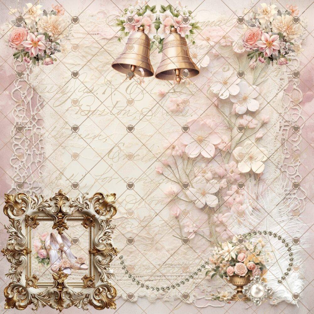 She Said Yes! Digital Shabby Chic Wedding Scrapbook Paper Collection by Decor8yourlife. Perfect for wedding-themed scrapbooks, cards, and invitations. Download instantly!