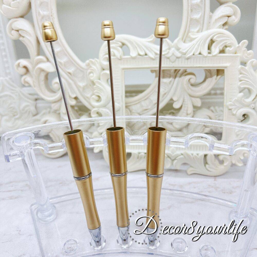 Beadable Pens,Craft Supplies,Beaded Pen Supplies,Brushed Gold
