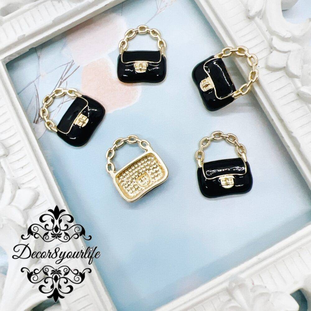 black enamel purse charms