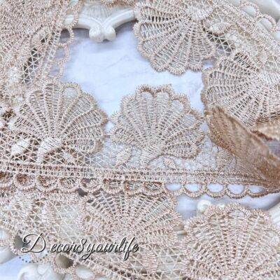 Beige Shell Bridal Trim for Crafts