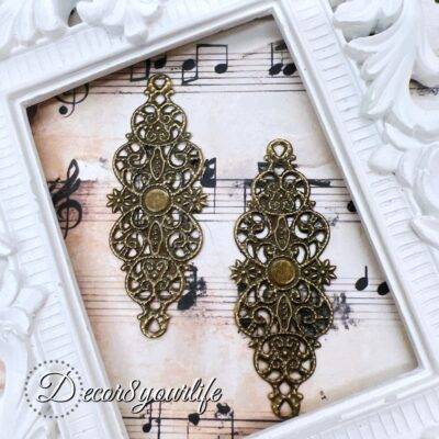 FILIGREE METAL EMBELLISHMENTS FOR CRAFTS_VINTAGE STYLE