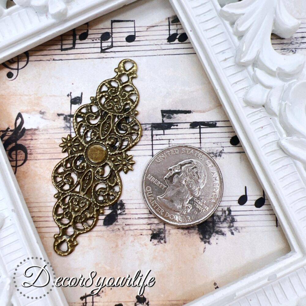 FILIGREE METAL EMBELLISHMENTS FOR CRAFTS_VINTAGE STYLE