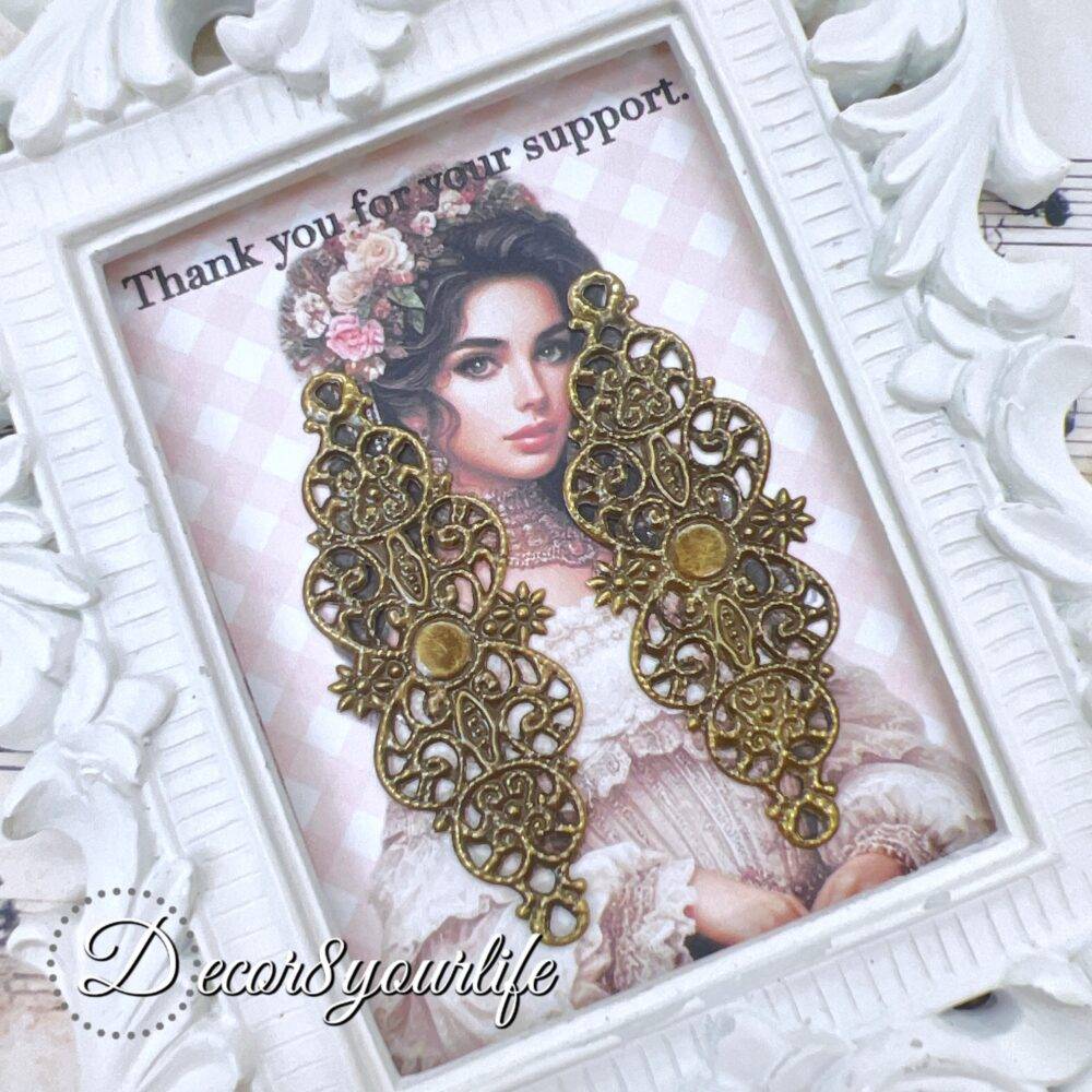 FILIGREE METAL EMBELLISHMENTS FOR CRAFTS_VINTAGE STYLE