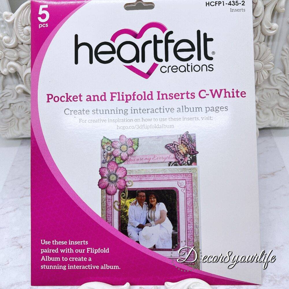 Heartfelt Creations Pocket and Flip-Fold Inserts showcasing various styles and configurations, demonstrating their application in interactive albums and cards.