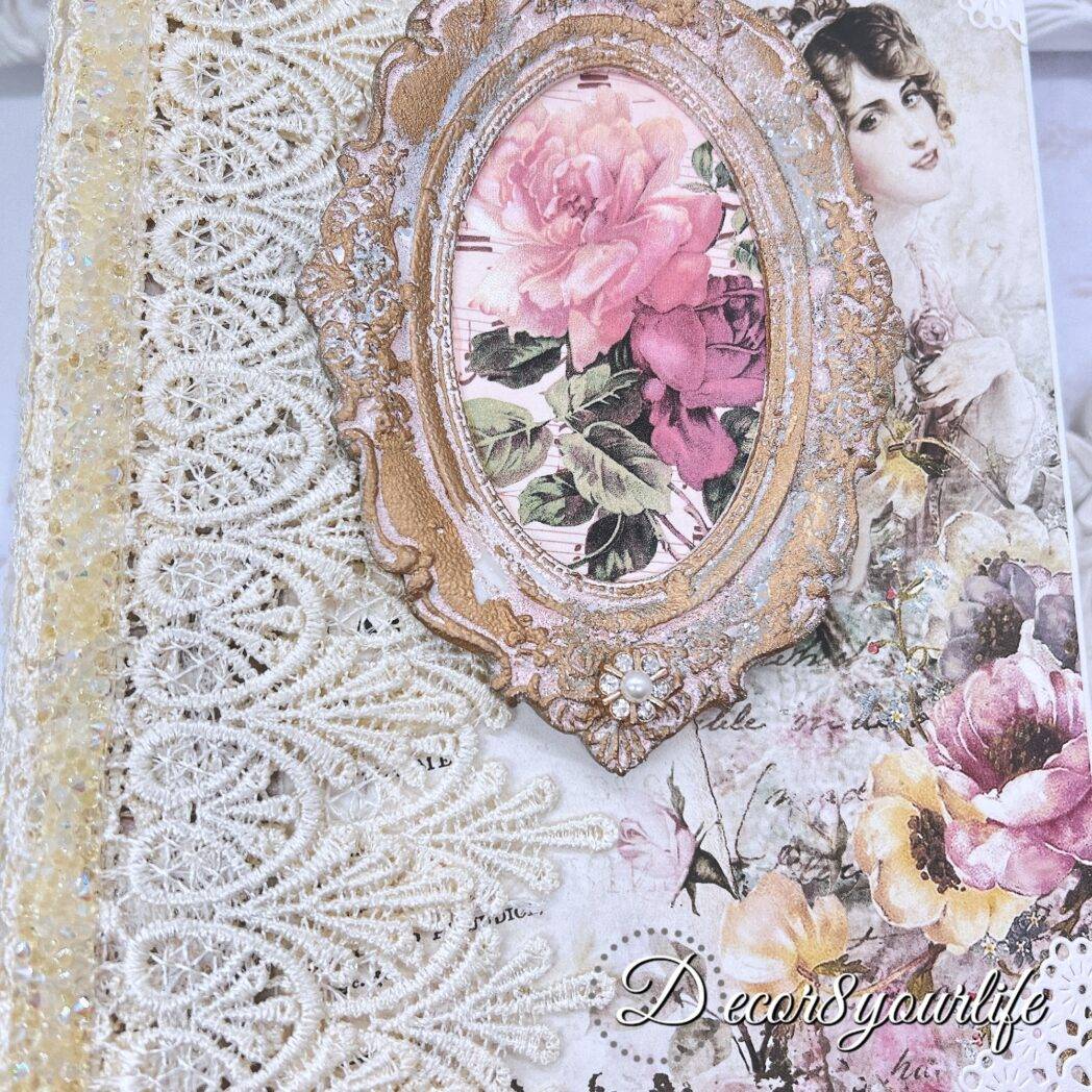 Jane Austin interactive scrapbook mini album, using the 3D Flip-fold blank mini album base and inserts by Heartfelt Creations. #mothersday #scrapbook #photoalbum #giftsforher