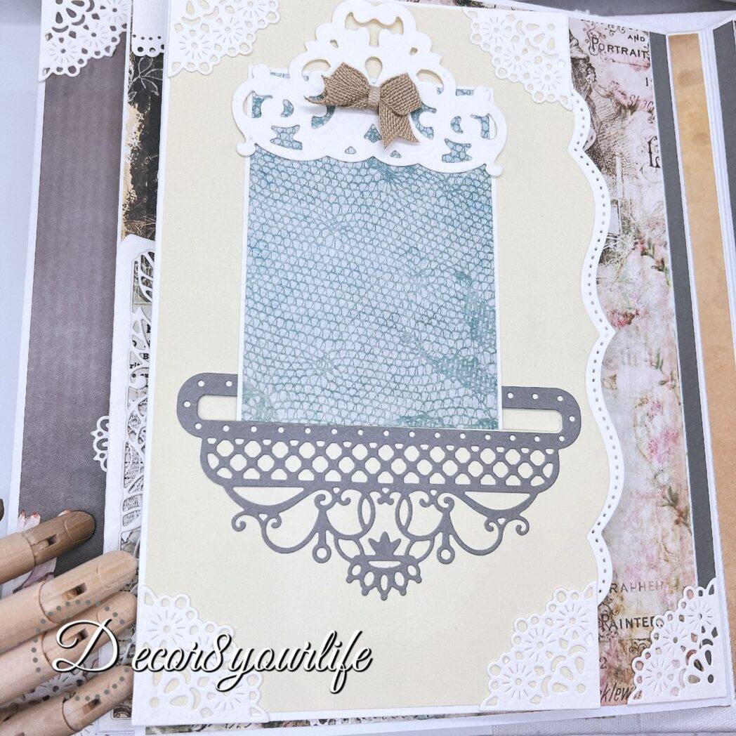 Scrapbook Photo Album made with the 3D flip-fold album base and inserts and dies from Heartfelt Creations.