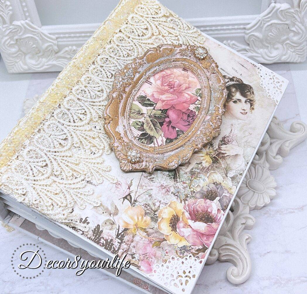 Jane Austin interactive scrapbook mini album, using the 3D Flip-fold blank mini album base and inserts by Heartfelt Creations. #mothersday #scrapbook #photoalbum #giftsforher