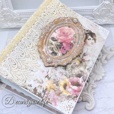 Jane Austin interactive scrapbook mini album, using the 3D Flip-fold blank mini album base and inserts by Heartfelt Creations. #mothersday #scrapbook #photoalbum #giftsforher