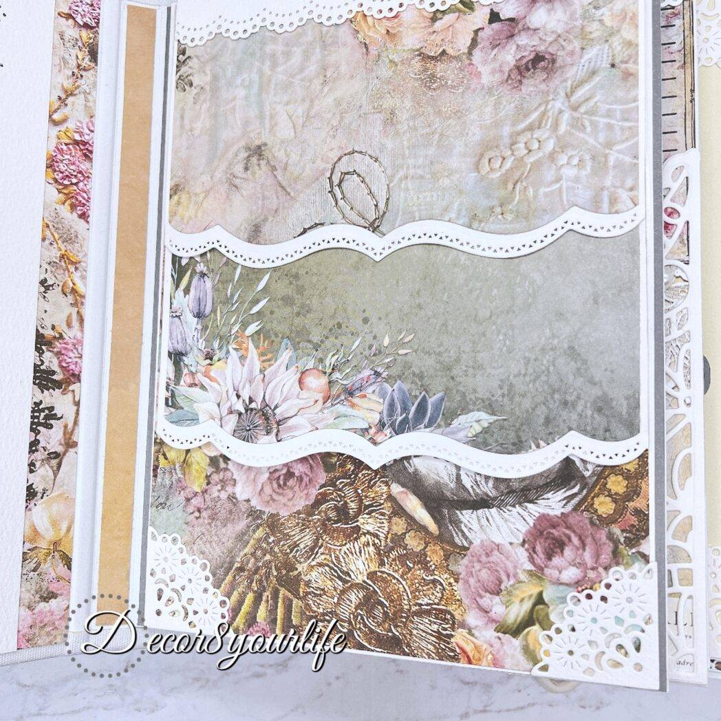 Jane Austin interactive scrapbook mini album, using the 3D Flip-fold blank mini album base and inserts by Heartfelt Creations. #mothersday #scrapbook #photoalbum #giftsforher